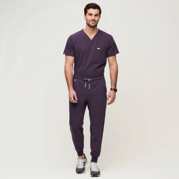 Figs Tansen Jogger Scrub Pants Limited Edition Purple Shadow Small Short - Picture 1 of 16